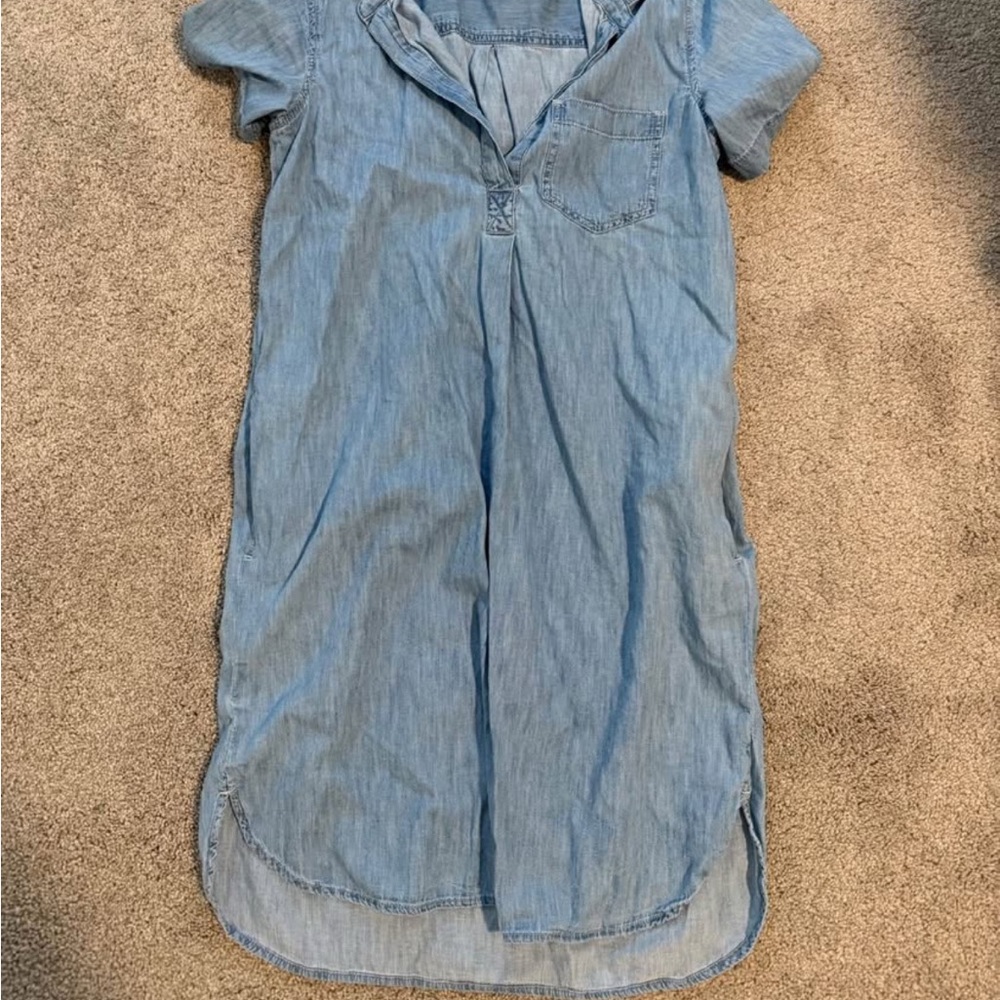 Casual Light Blue Denim Dress